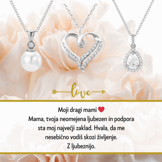 Edinstveno darilo za materinski dan - zlata ogrlica s posebno izbranim verzom, ki izraža globoko ljubezen in spoštovanje.